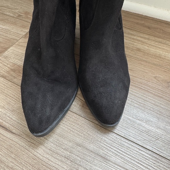 JOURNEE KAISON BOOTS Faux Slouchy Black Suede Women’s Size 6.5 Thigh High new - Picture 4 of 10